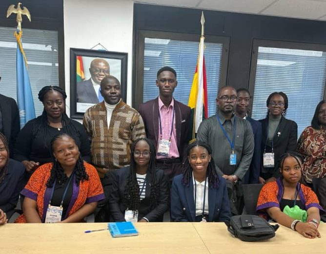 British International School’s MUN Delegation at the Ghana Mission in New York